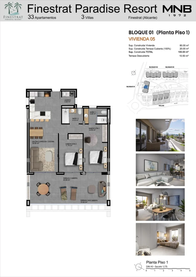 BLOQUE 1 - PLANTA PISO 1 - VIVIENDA 05 (1.75) copy